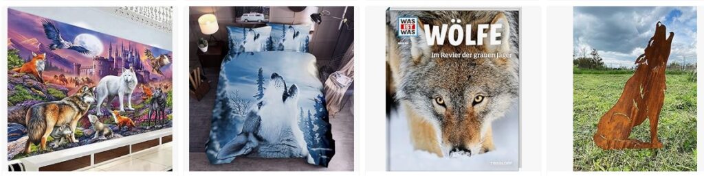 Der Wolf als Krafttier: Wandbild, Bettwäsche, Buch und Deko-Wolf. Weiser Lehrer, Wolf-Motive für Zuhause.