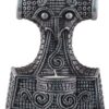 20cm Thors Hammer Teelichthalter, Vintage Silber. Keltisch Germanisch Kerzenständer, Wanddeko.