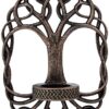26cm Keltischer Lebensbaum Wand-Kerzenhalter, Bronze Farbe. Kerzenständer im keltischen Design.
