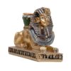 Gold-bunte 13cm Sphinx Statue als Ägypten Kerzenhalter, Mythologie Kerzenständer. Sphinx Figur, Deko, golden, bunt.
